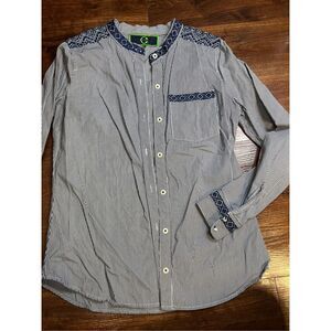C. Wonder striped button down XS
